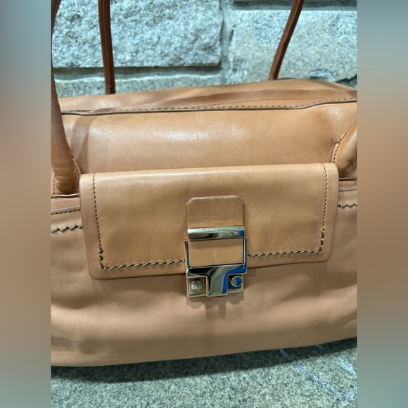 Vintage Lanvin JL Brown Calfskin Leather Bowling Bag - Picture 5 of 10